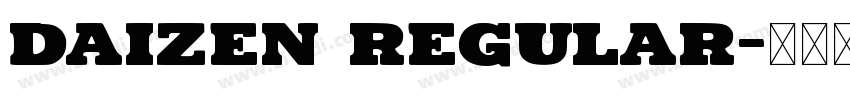Daizen Regular字体转换